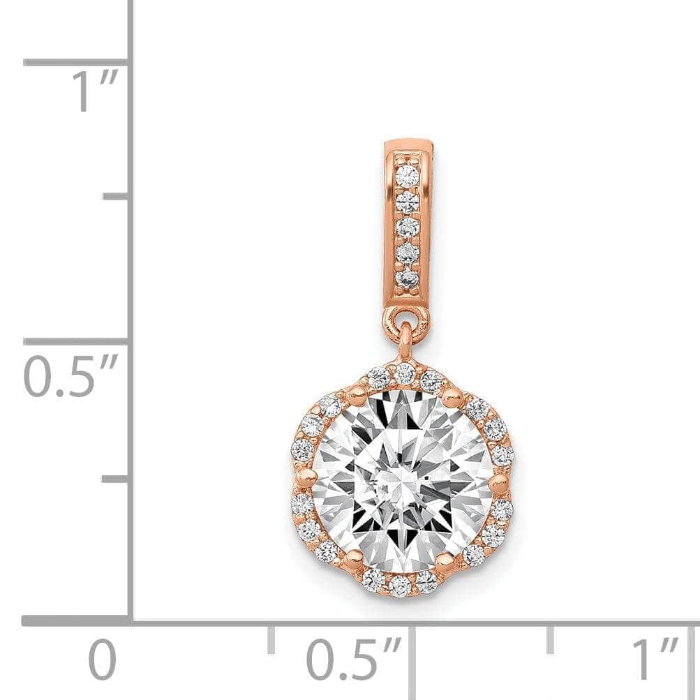 10K Rose Gold Tiara Collection C.Z Pendant
