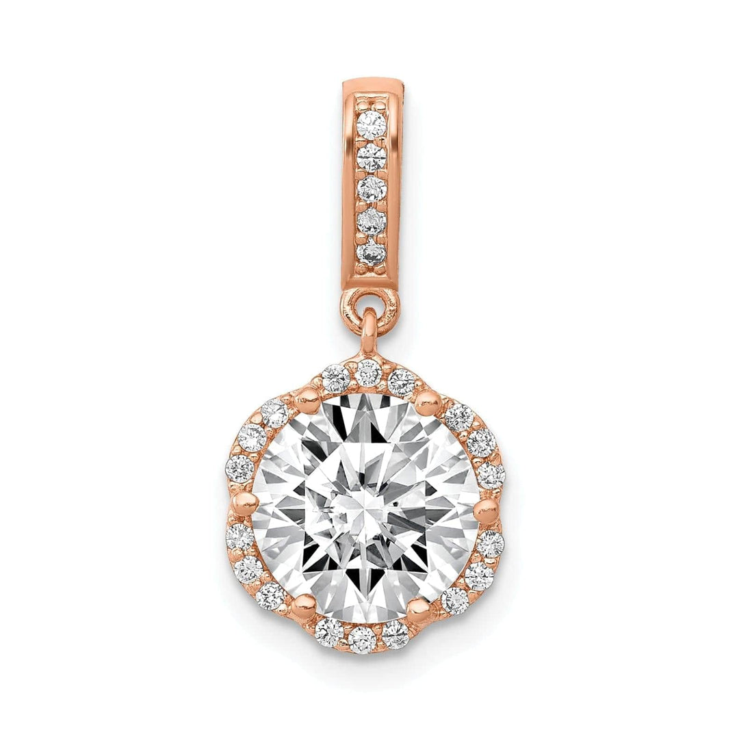 10K Rose Gold Tiara Collection C.Z Pendant