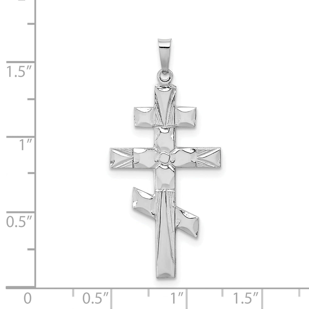 Lovely Rita's 14k White Gold Classic Eastern Orthodox Cross Pendant