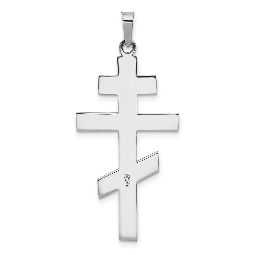 Lovely Rita's 14k White Gold Classic Eastern Orthodox Cross Pendant