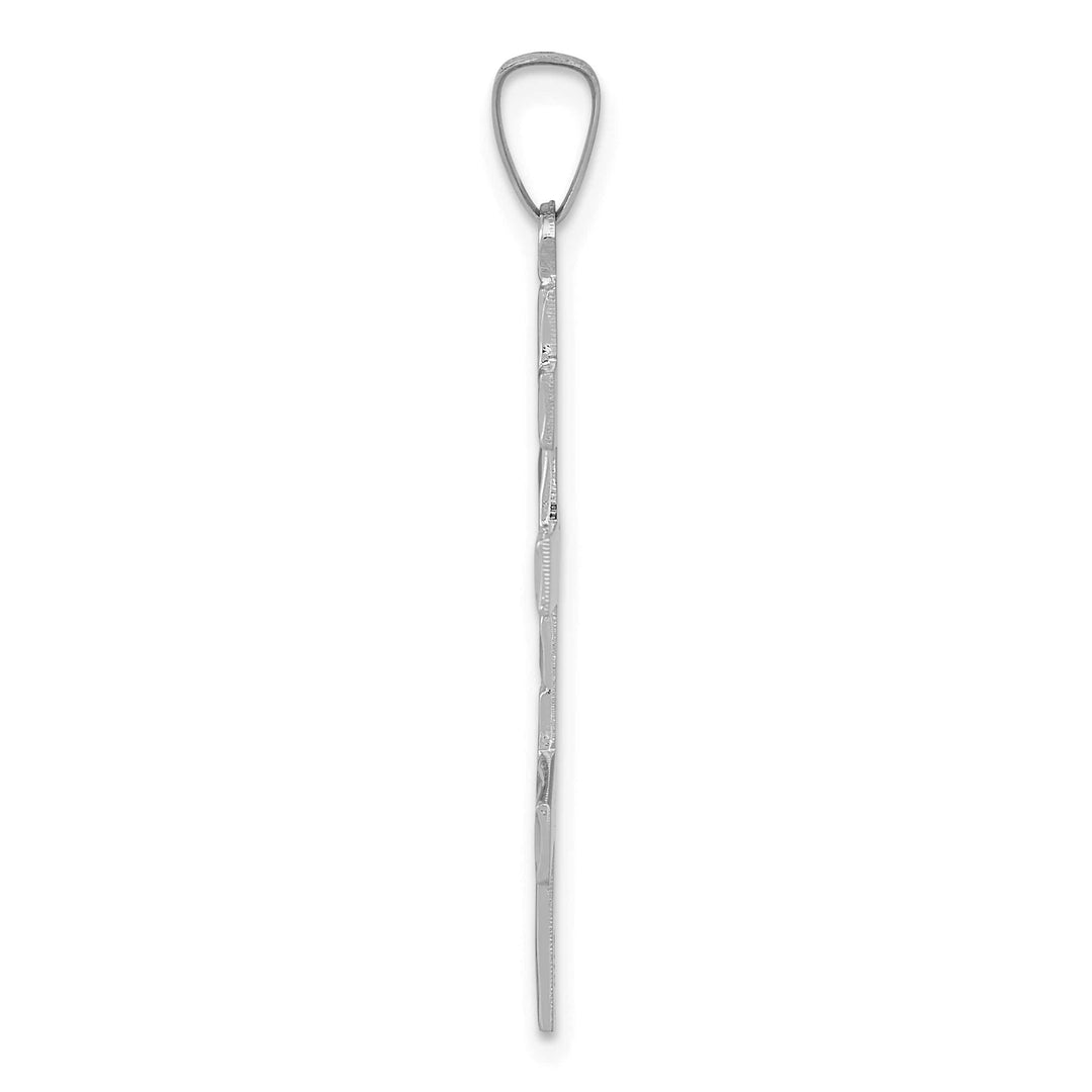 Lovely Rita's 14k White Gold Classic Eastern Orthodox Design Cross Pendant