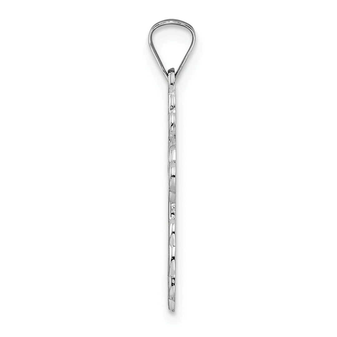 Lovely Rita's 14k White Gold Polished Eastern Orthodox Solid Cross Pendant
