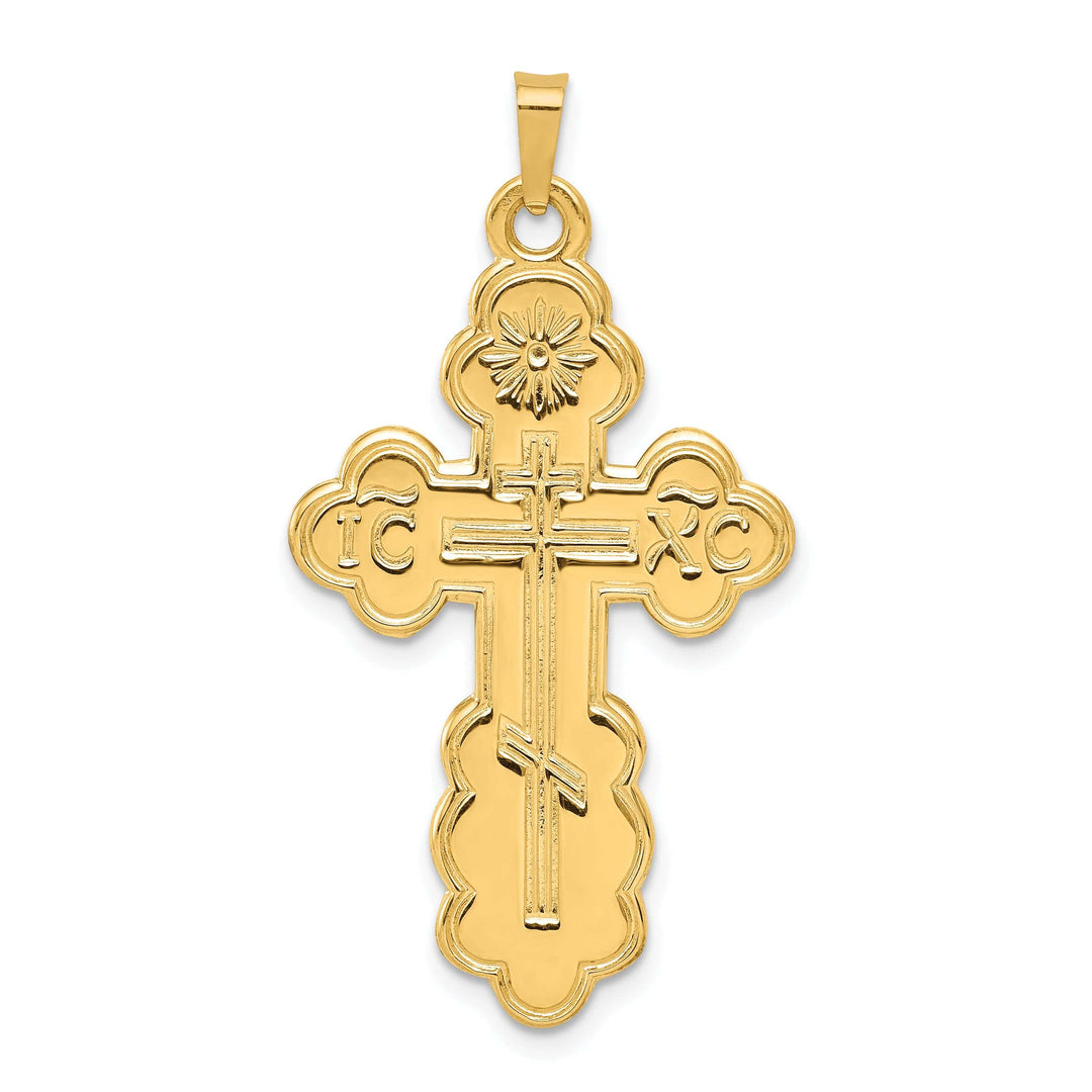 Lovely Rita's 14k Yellow Gold  Classic Eastern Orthodox Cross Pendant