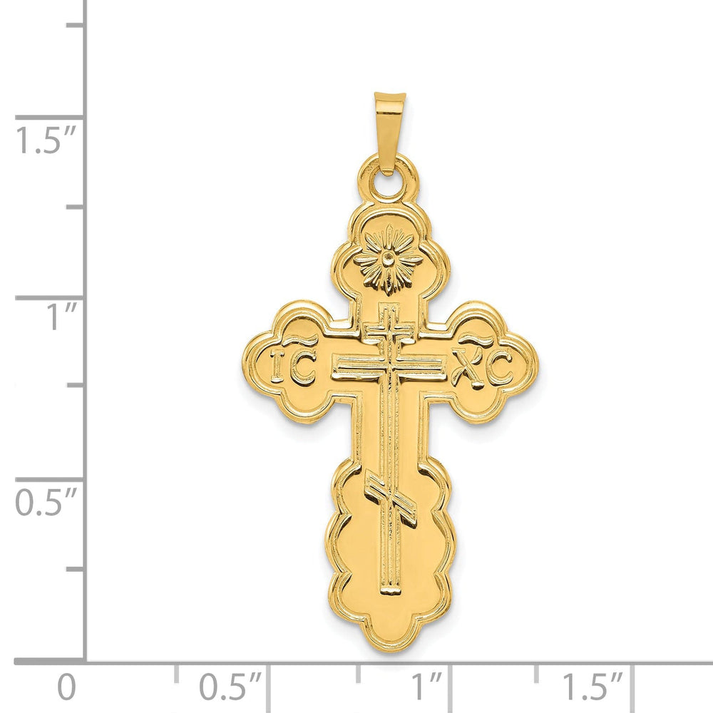 Lovely Rita's 14k Yellow Gold  Classic Eastern Orthodox Cross Pendant