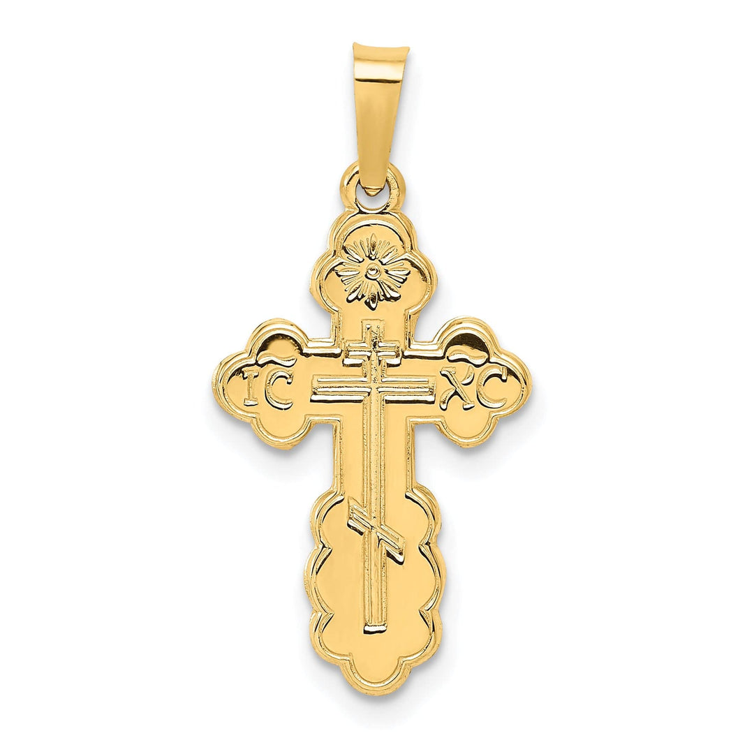 Lovely Rita's 14k Yellow Gold Handcrafted Eastern Orthodox Cross Pendant