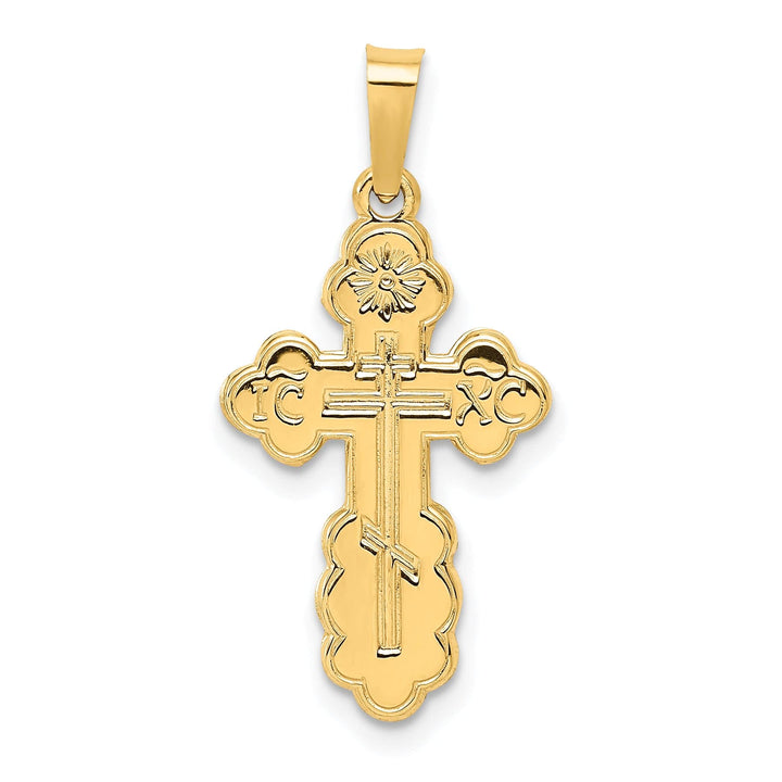 Lovely Rita's 14k Yellow Gold Handcrafted Eastern Orthodox Cross Pendant