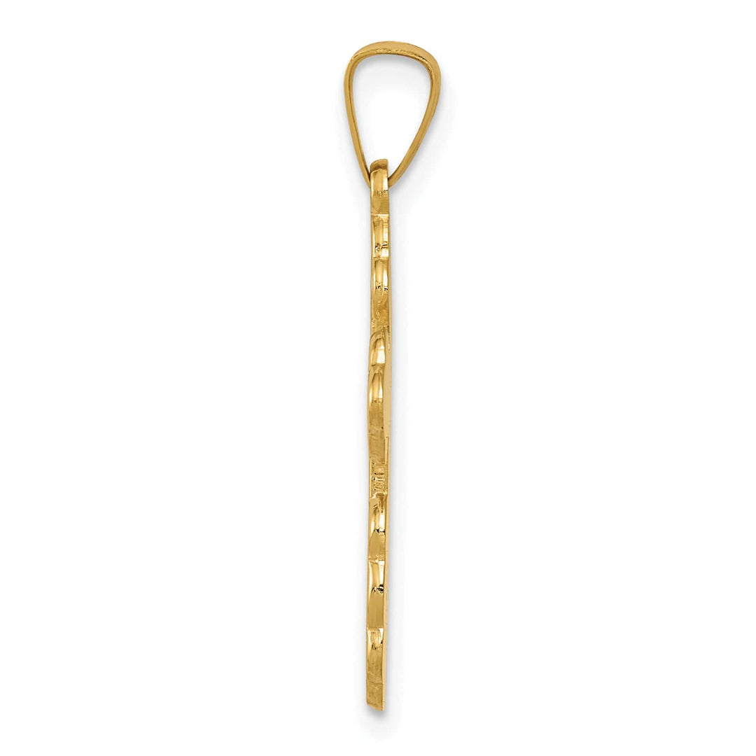 Lovely Rita's 14k Yellow Gold Handcrafted Eastern Orthodox Cross Pendant