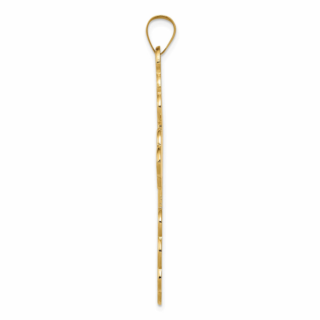 Lovely Rita's 14k Yellow Gold Large Classic Eastern Orthodox Cross Pendant