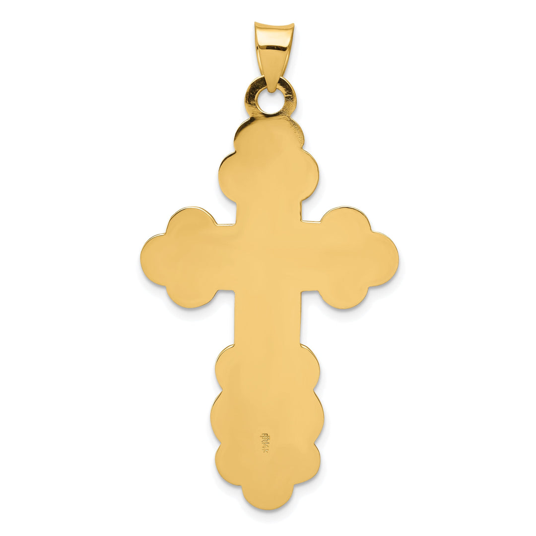 Lovely Rita's 14k Yellow Gold Large Classic Eastern Orthodox Cross Pendant