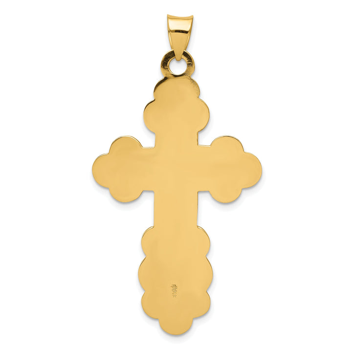 Lovely Rita's 14k Yellow Gold Large Classic Eastern Orthodox Cross Pendant