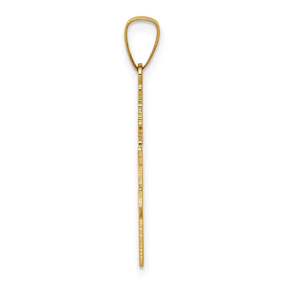 14k Yellow Gold Polished Finish Eastern Orthodox Cross Pendant
