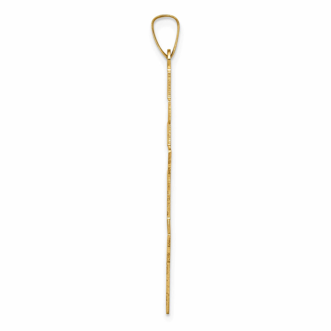 14k Yellow Gold Timeless Design Eastern Orthodox Cross Pendant