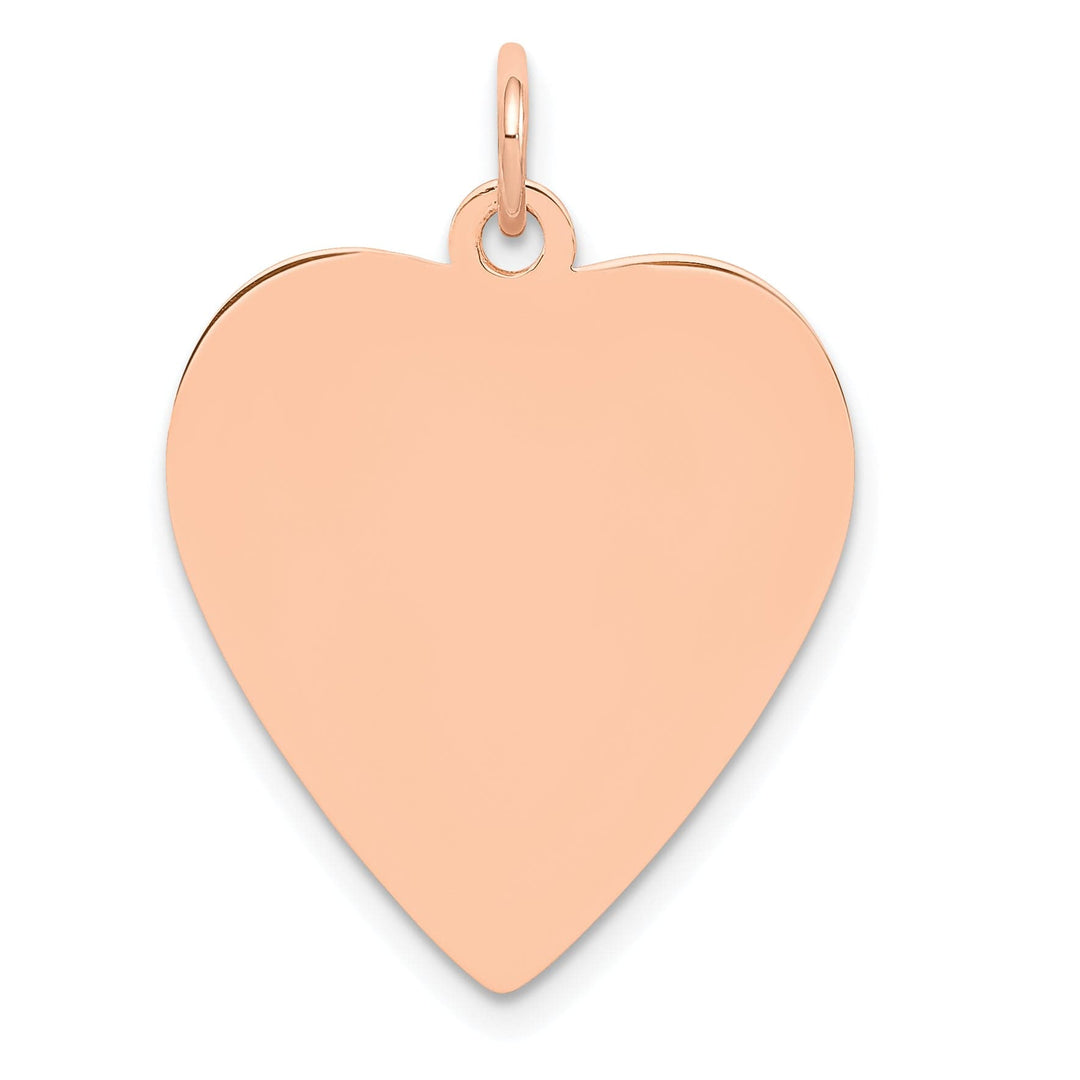 Lovely Rita's Charms & Pendants 14K Rose Gold Polished Heart Shaped Disc Design Pendant
