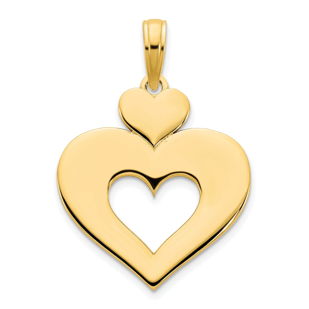 Lovely Rita's Charms & Pendants 14k Yellow Gold Fancy Cut Out Design Heart Pendant