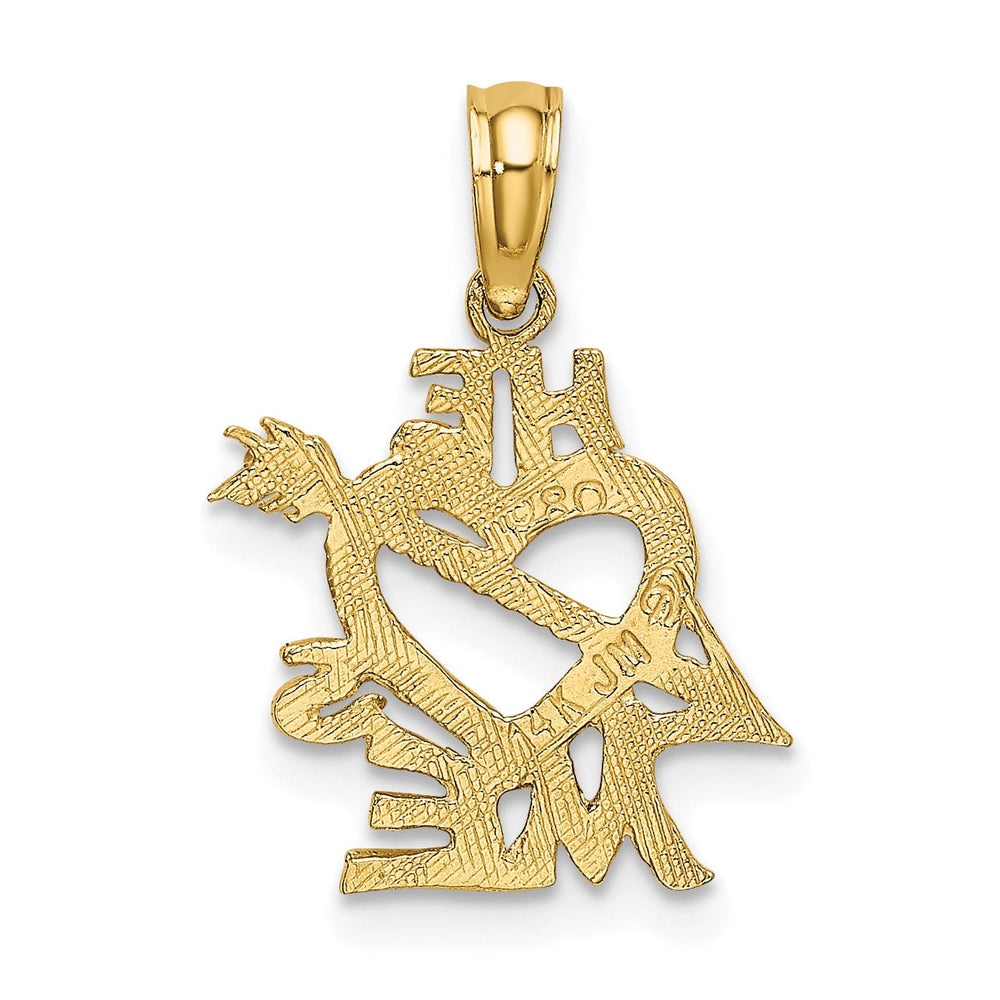 Lovely Rita's Charms & Pendants 14k Yellow Gold HE LOVES ME Heart Design Pendant