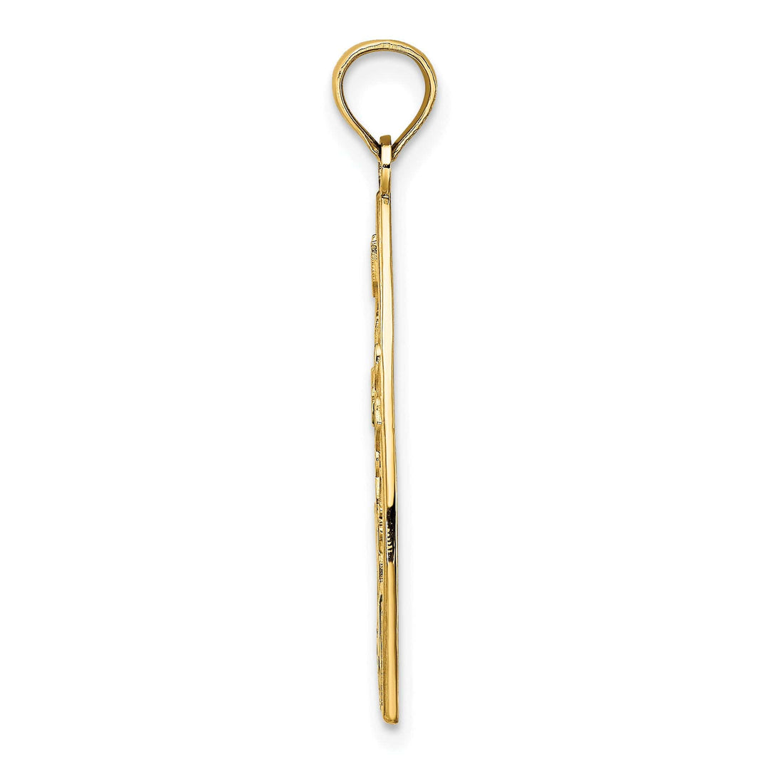 Lovely Rita's Charms & Pendants 14K Yellow Gold Multi-Color Panda Bear Bamboo Pendant