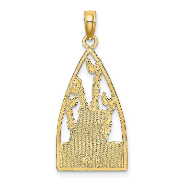 Lovely Rita's Charms & Pendants 14K Yellow Gold Multi-Color Panda Bear Bamboo Pendant