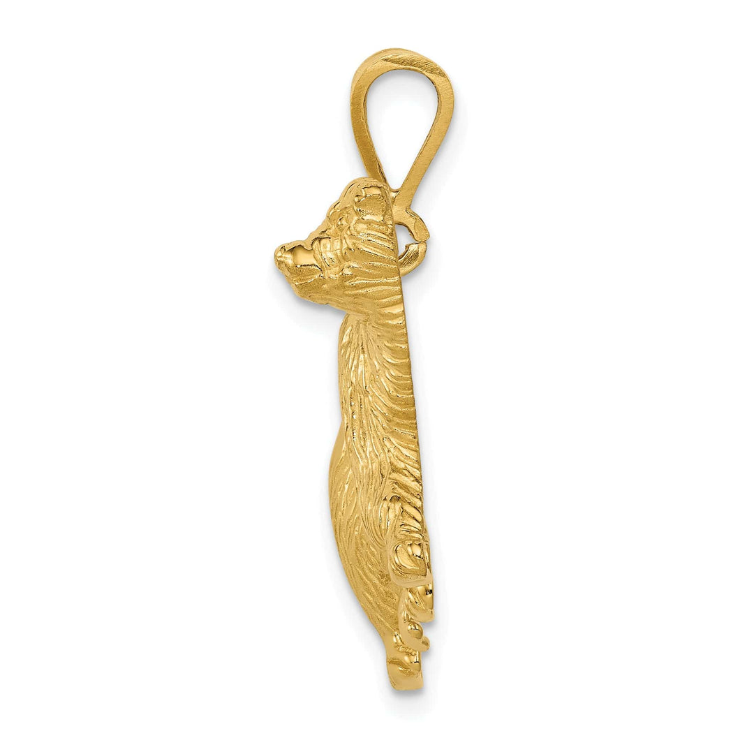 Lovely Rita's Charms & Pendants 14k Yellow Gold Textured Finish Polar Bear Pendant