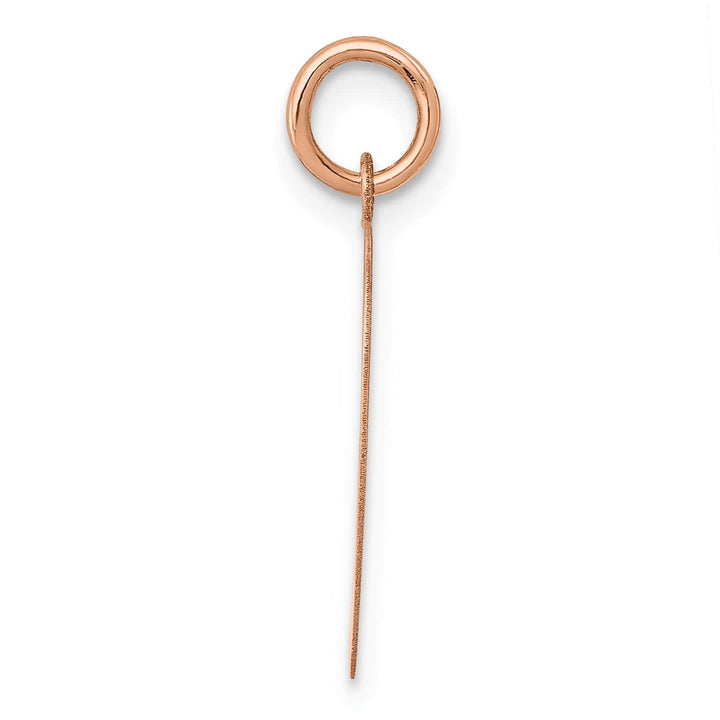 Lovely Rita's Charms & Pendants 14Kt Rose Gold Polished Finish Heart Shaped Disc Pendant