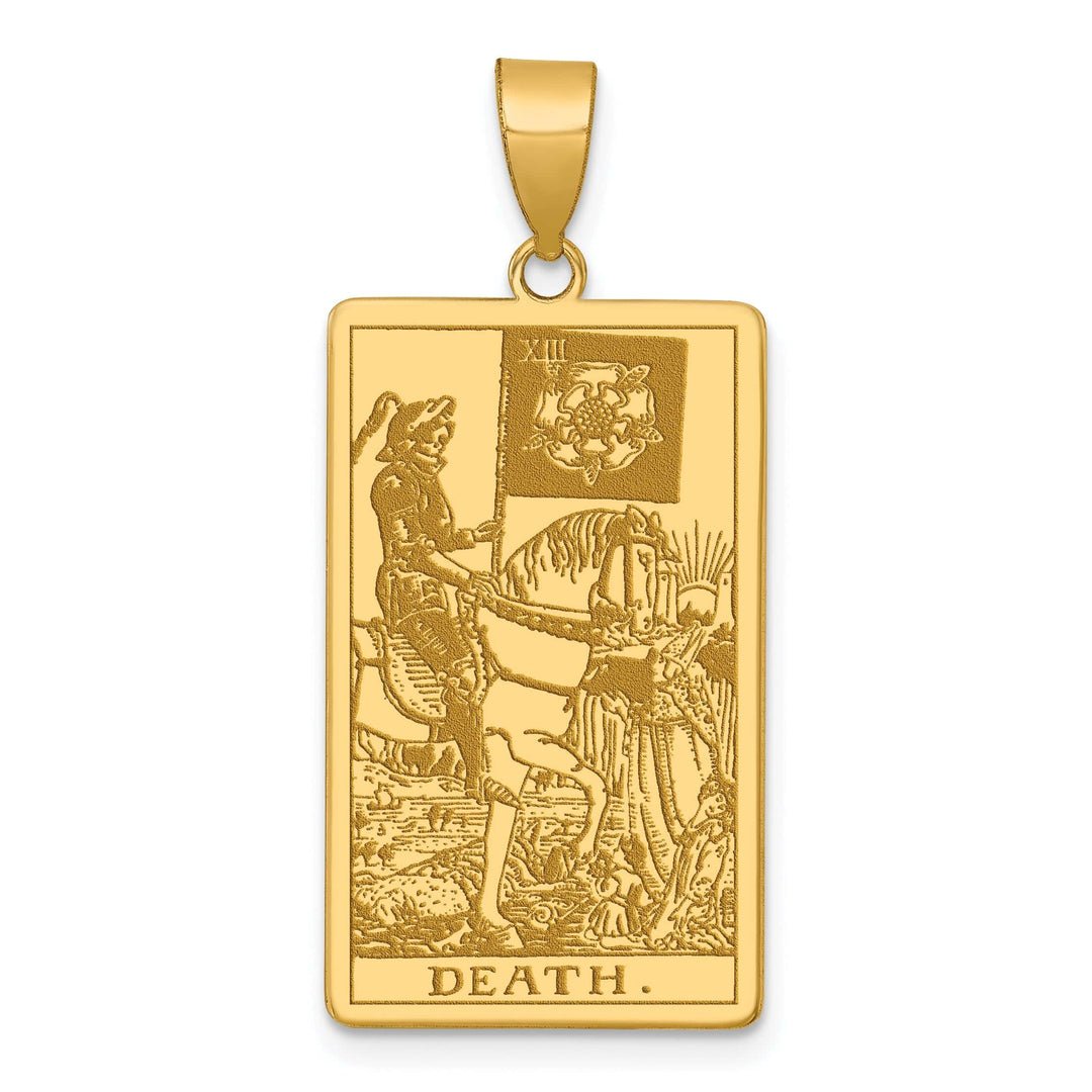Lovely Rita's Charms & Pendants 14kt Yellow Gold Death Tarot Card Pendant