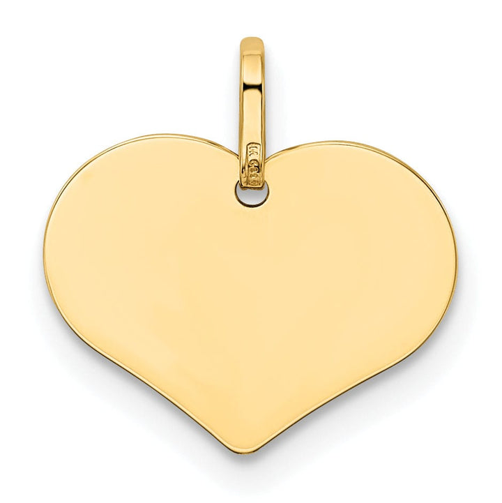 Lovely Rita's Charms & Pendants 14kt Yellow Gold Polished Disc Heart Shaped Pendant