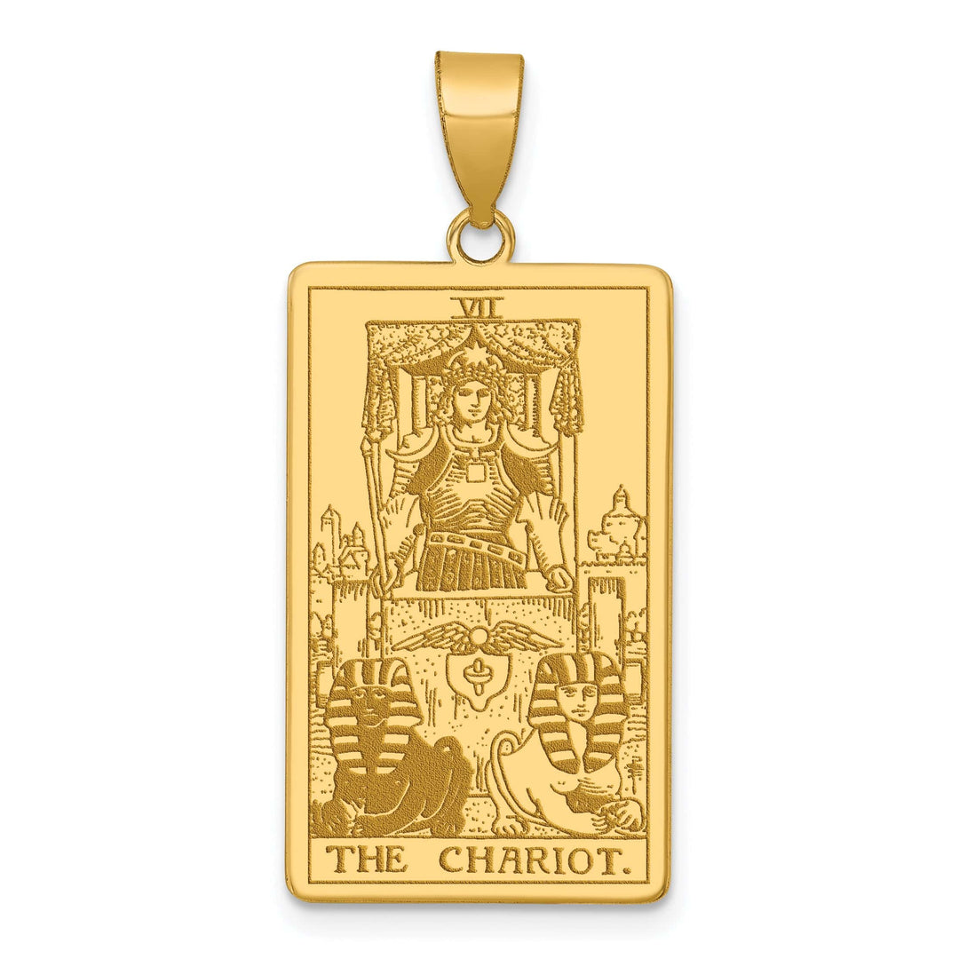 Lovely Rita's Charms & Pendants 14kt Yellow Gold The Chariot Tarot Card Pendant