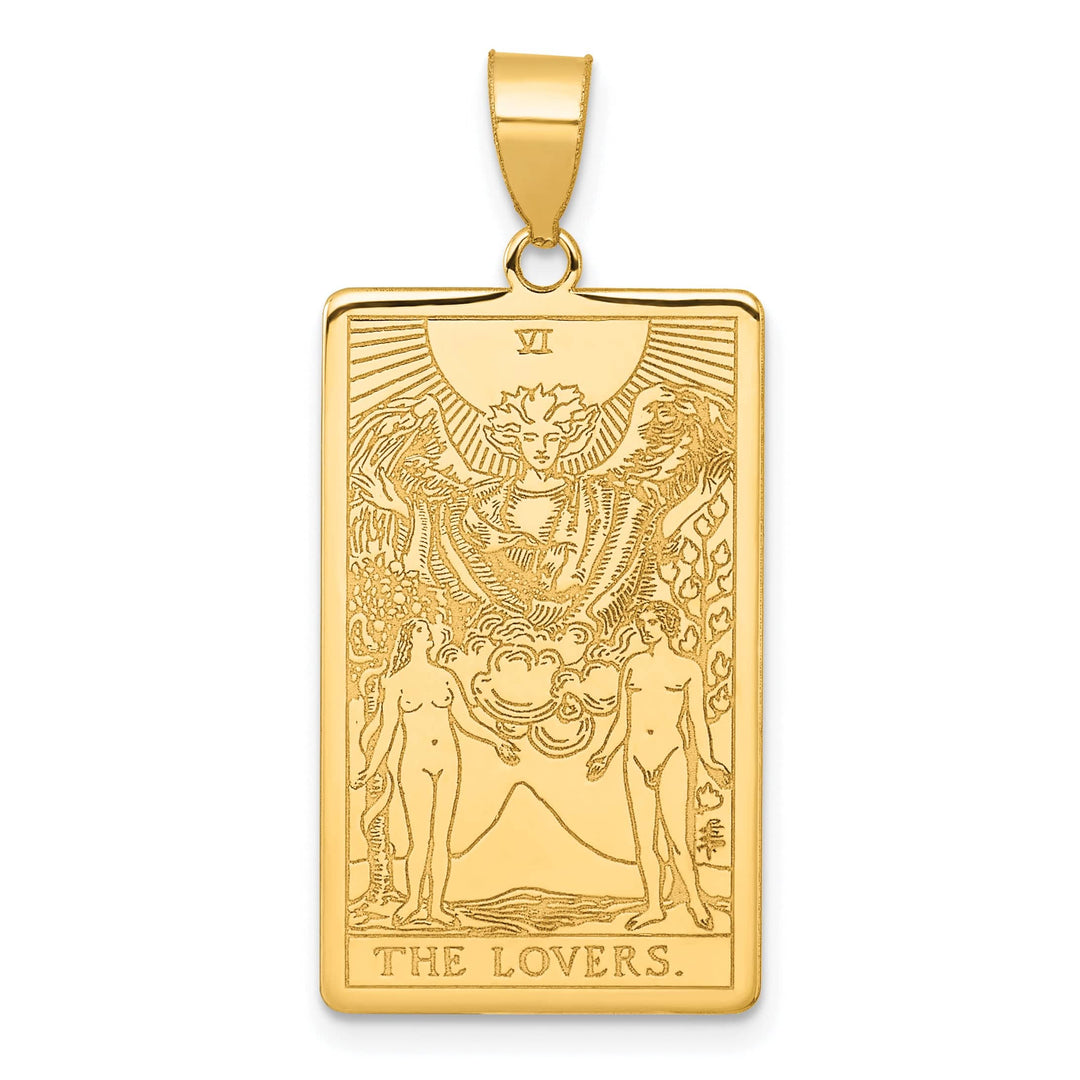 Lovely Rita's Charms & Pendants 14kt Yellow Gold The Lovers Tarot Card Pendant