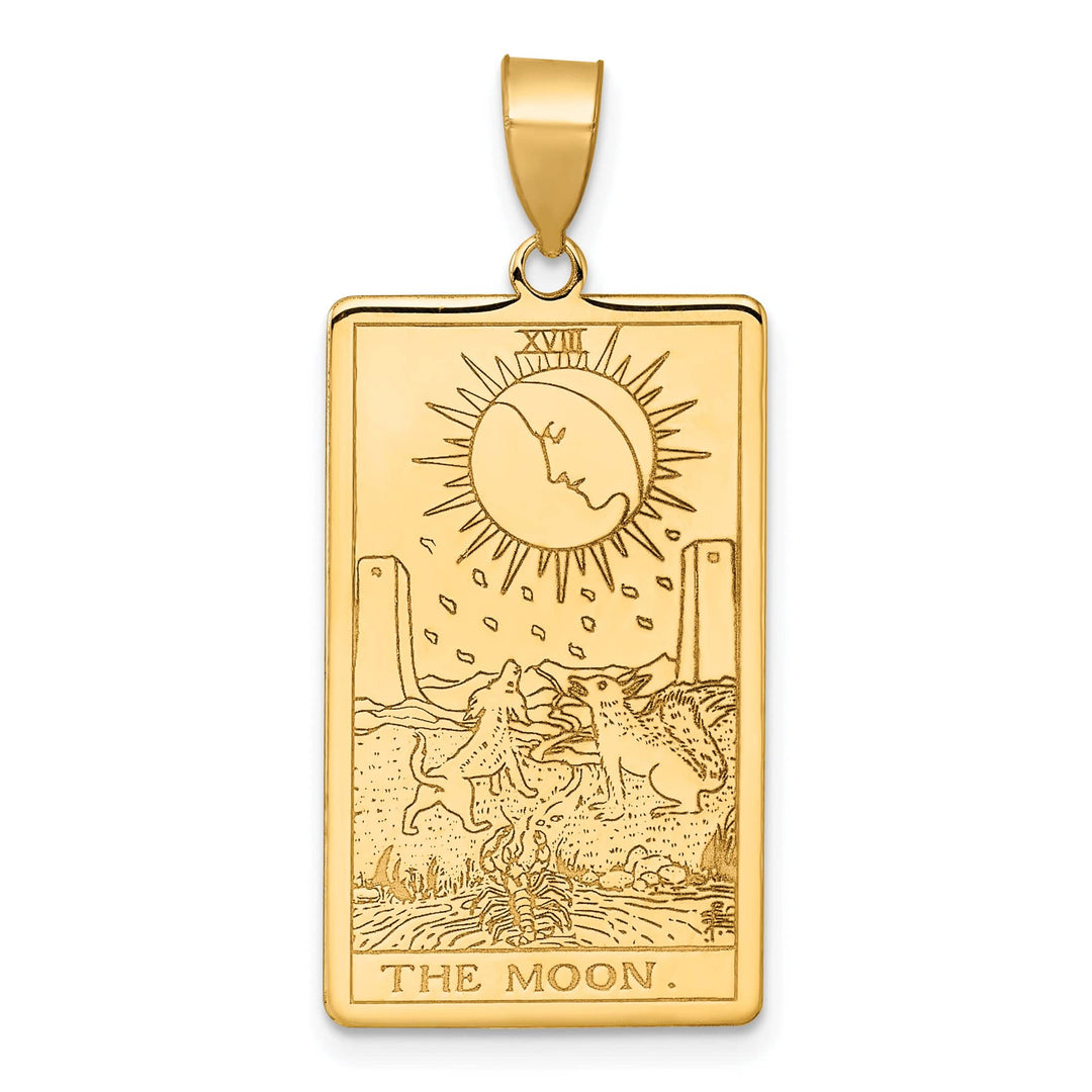 Lovely Rita's Charms & Pendants 14kt Yellow Gold The Moon Tarot Card Pendant