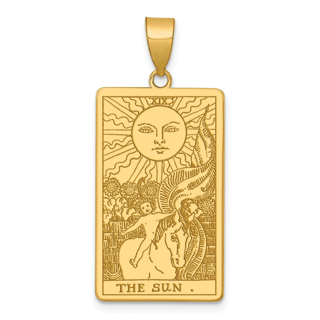 Lovely Rita's Charms & Pendants 14kt Yellow Gold The Sun Tarot Card Pendant