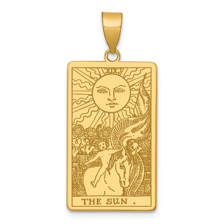 Lovely Rita's Charms & Pendants 14kt Yellow Gold The Sun Tarot Card Pendant