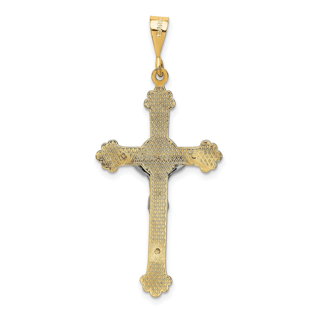 Lovely Rita's Pendants & Charms 14K Two-Tone Gold Timeless Iona Crucifix Cross Pendant
