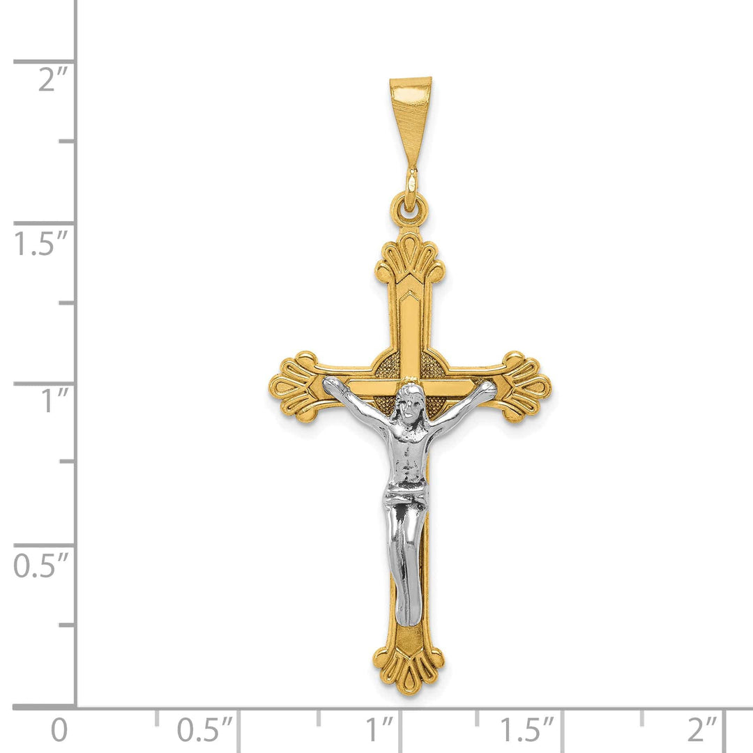 Lovely Rita's Pendants & Charms 14K Two-Tone Gold Timeless Iona Crucifix Cross Pendant