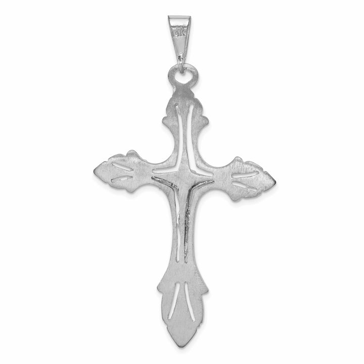 Lovely Rita's Pendants & Charms 14K White Gold Classic Iona Crucifix Cross Pendant