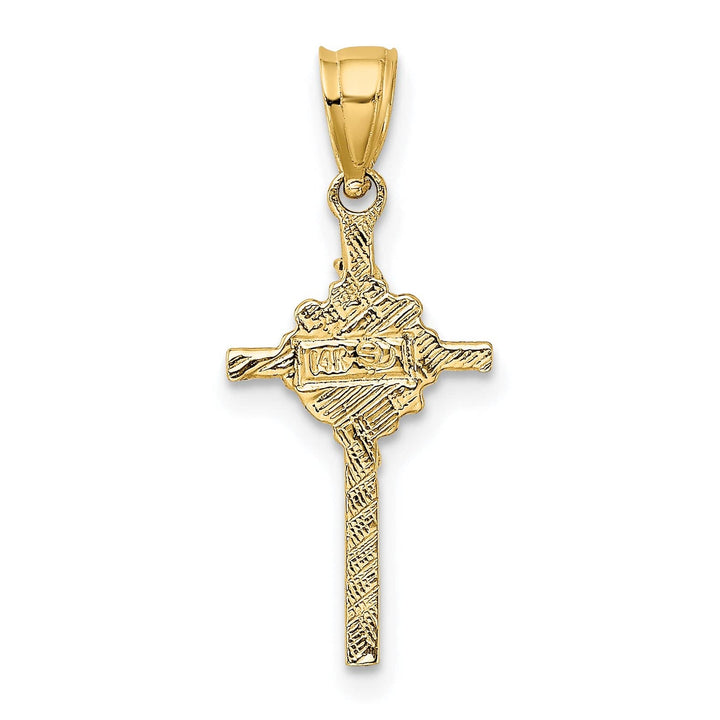 Lovely Rita's Pendants & Charms 14K Yellow Gold Elegant Starburst Iona Crucifix Cross Pendant