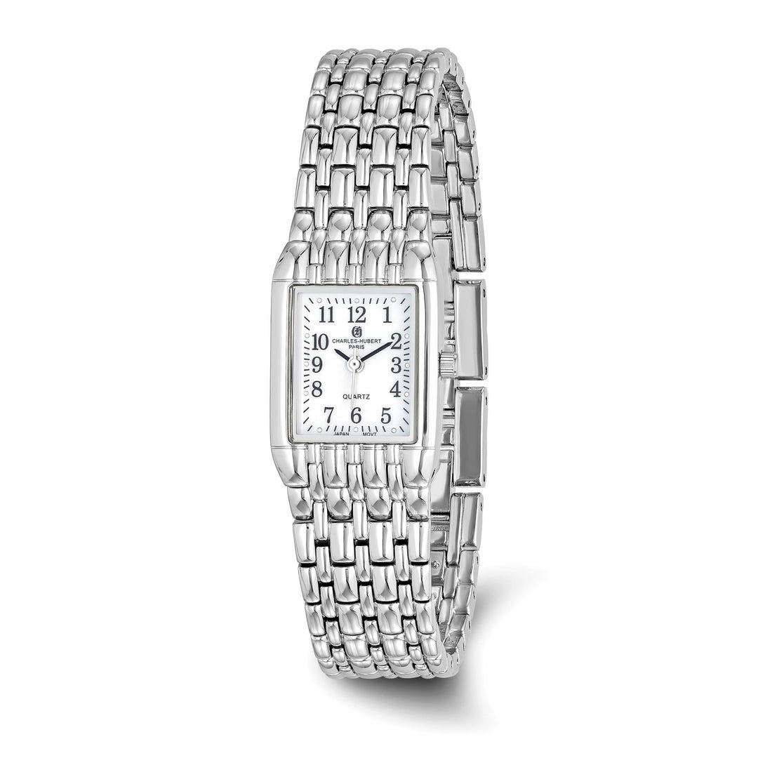 Lovely Rita's Watch Charles Hubert Bold SS Chrome-finish White Dial Quartz Polished Watch
