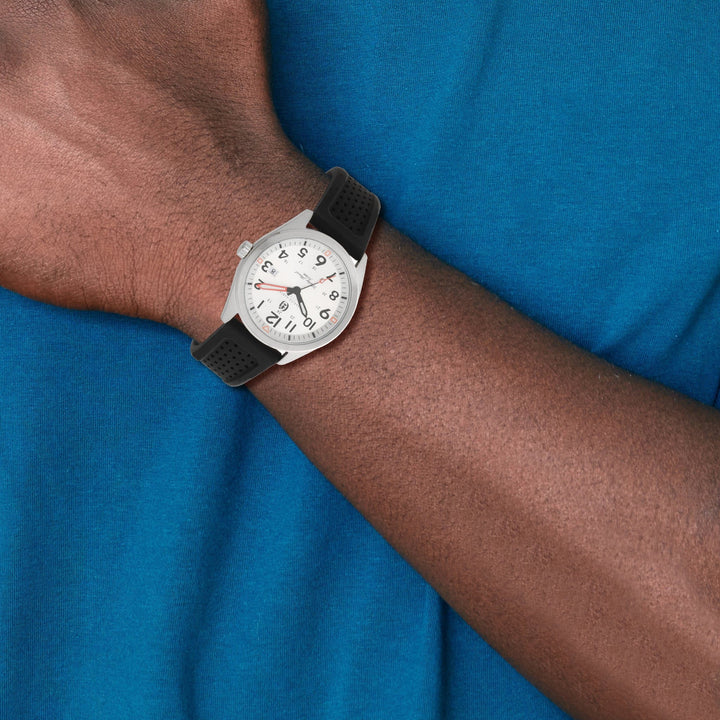 Lovely Rita's Watch Charles Hubert Bold SS White Dial with Date Polished Watch