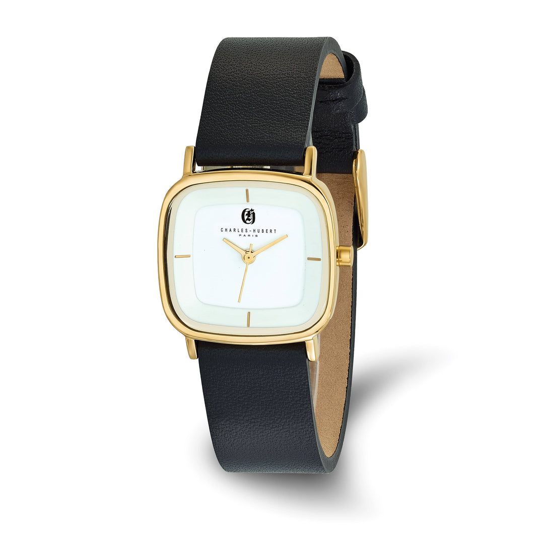 Lovely Rita's Watch Charles Hubert Bold Stainless Steel White Dial Quartz Polished Watch