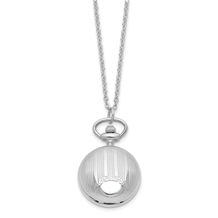 Lovely Rita's Watch Charles Hubert Chrome-finish Stripe Design Pendant Brass Band Watch