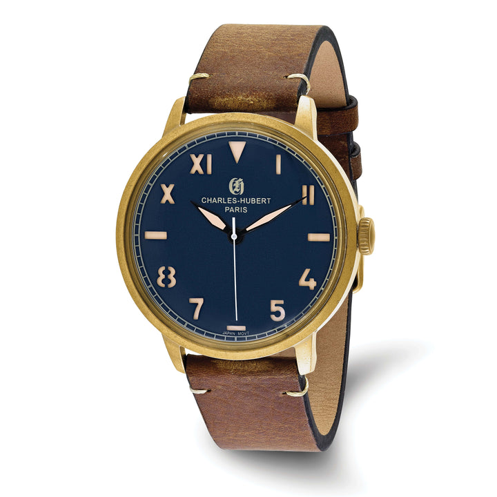 Lovely Rita's Watch Charles Hubert Classic Antique SS Blue Dial Quartz Polished Watch