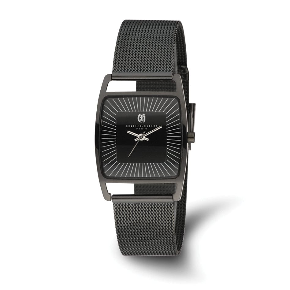 Lovely Rita's Watch Charles Hubert Classic Black SS Milanese Band Polished Watch