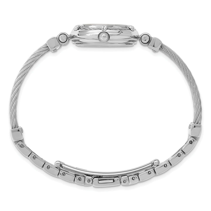 Lovely Rita's Watch Charles Hubert Classic Chrome Finish MOP Dial SS Wire Bangle Watch