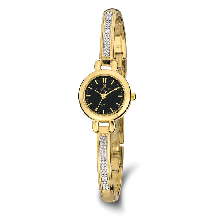 Lovely Rita's Watch Charles Hubert Classic Gold-finish Black Dial Quartz Brass Band Watch