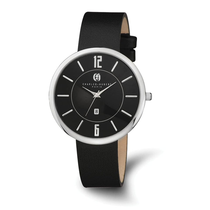 Lovely Rita's Watch Charles Hubert Classic SS Black Dial Round Quartz Polished Watch