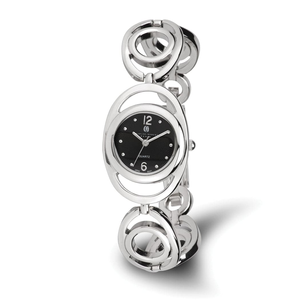 Lovely Rita's Watch Charles Hubert Classic SS Chrome-finish Black Sunray Dial Quartz Watch