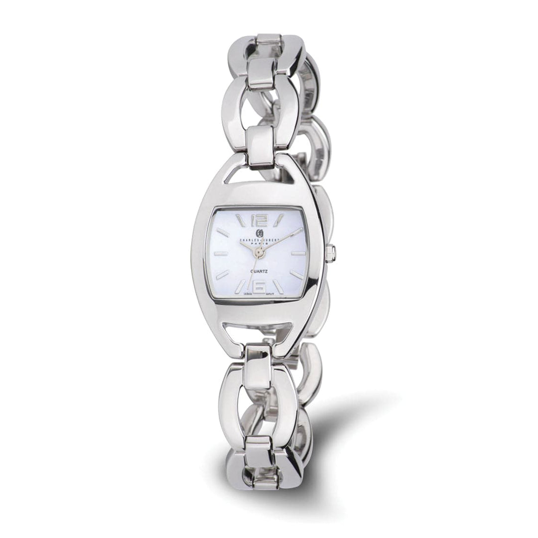 Lovely Rita's Watch Charles Hubert Classic SS Chrome-finish White Dial Quartz Watch