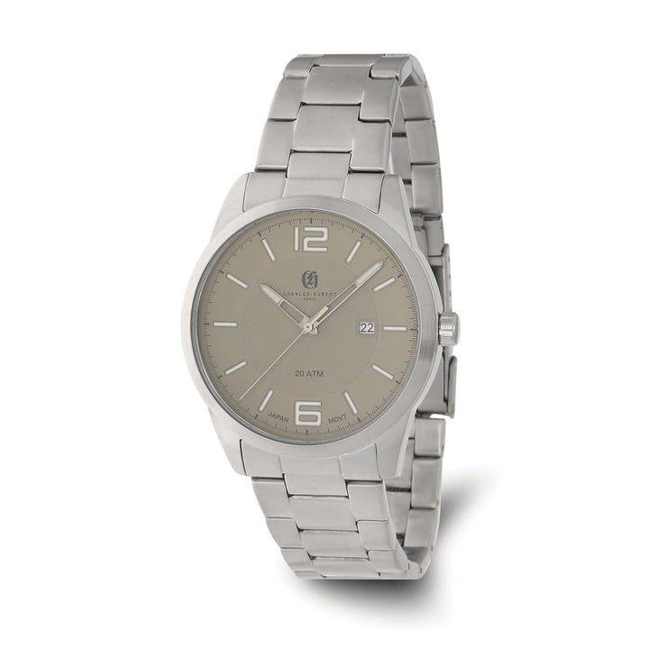 Lovely Rita's Watch Charles Hubert Classic SS Grey Dial with Date Polished Watch