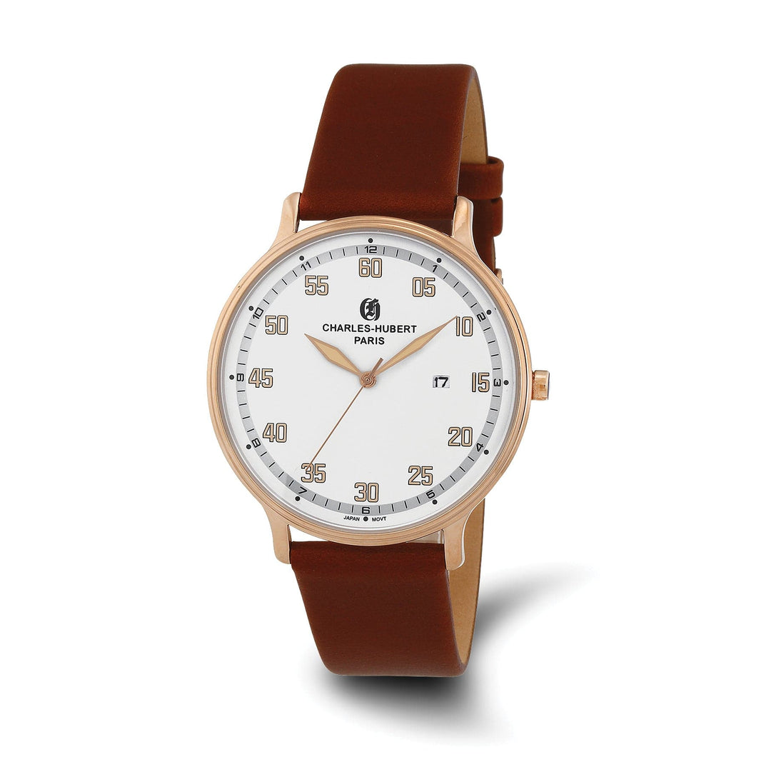 Lovely Rita's Watch Charles Hubert Classic SS Rose Stainless White Dial Quartz Watch