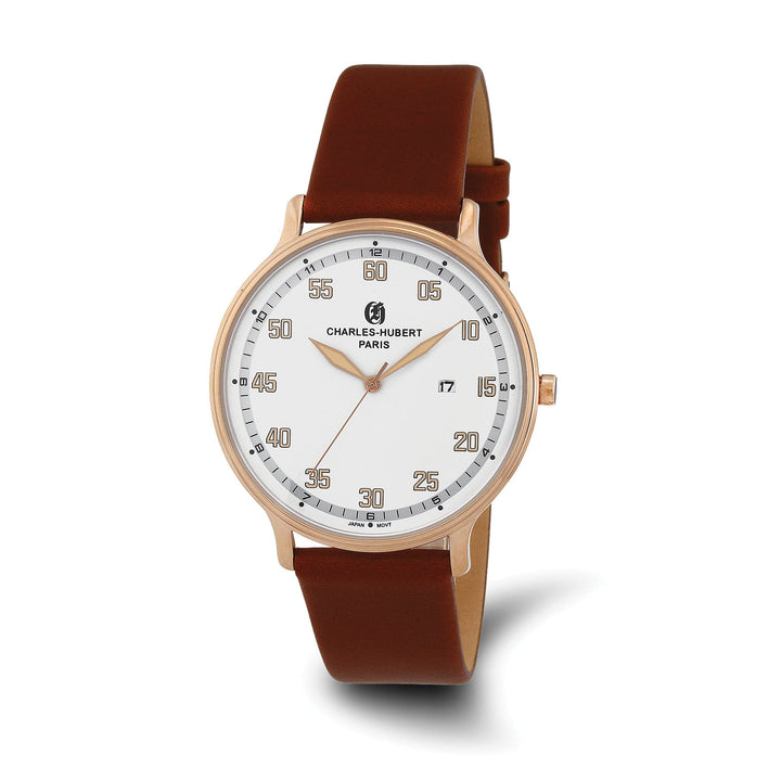 Lovely Rita's Watch Charles Hubert Classic SS Rose Stainless White Dial Quartz Watch