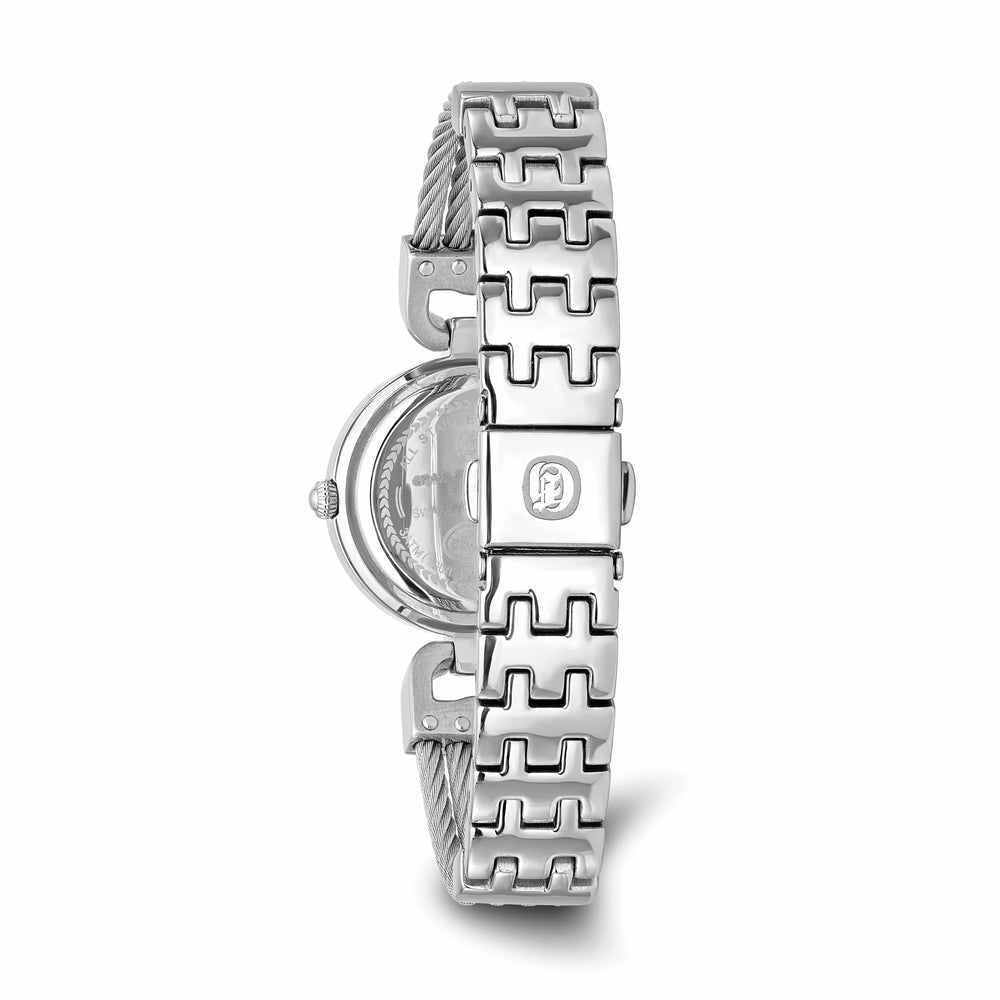 Lovely Rita's Watch Charles Hubert Classic SS Wire Bangle Silver Dial Polished Watch