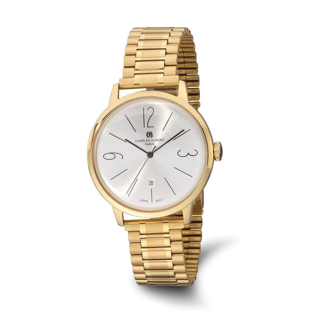 Lovely Rita's Watch Charles Hubert Classic SS Yellow Silver-tone Dial wiht Date Watch